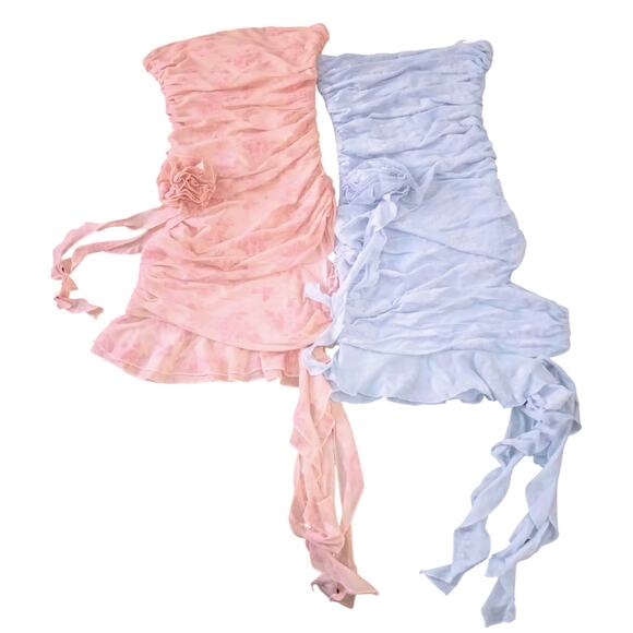 Nwt Miss Circle Stretch Lace Strapless dress w/ cutout xxs - L - Picture 1 of 7